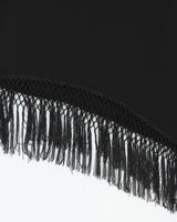 Vintage 1990s Bellessa Asymmetric Tassel Hem dress - S