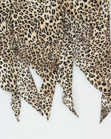 Vintage 1990s Cartise Leopard Print Asymmetric Cut Hem Dress - L