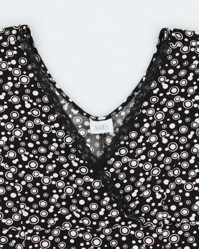 Vintage 2000s Suzy Spotty Cap Sleeve Dress - M