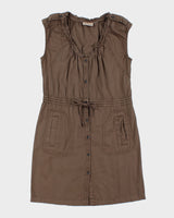 Vintage Y2k 2000s DKNY Button-up Cargo Dress - L