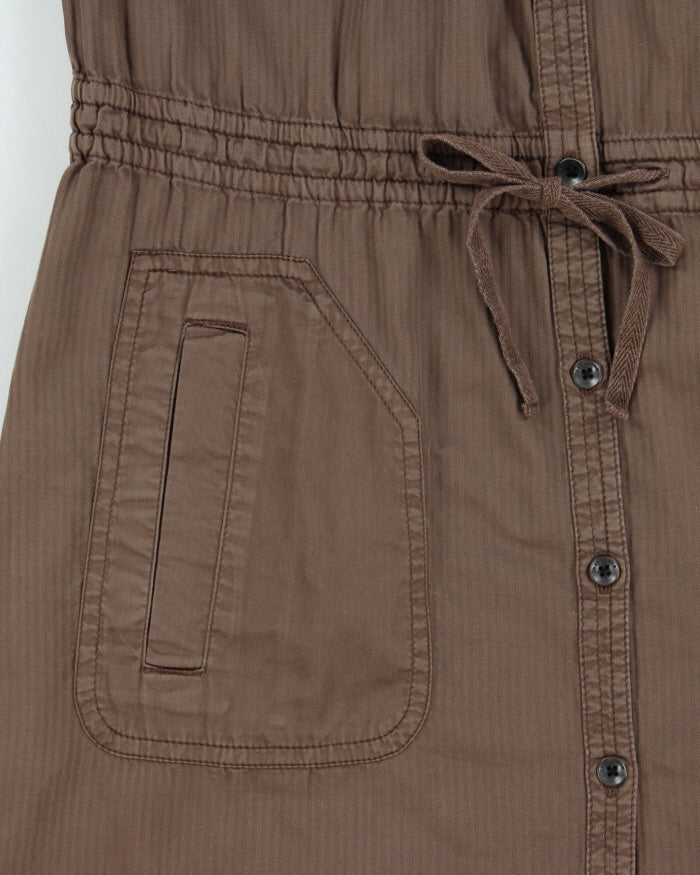 Vintage Y2k 2000s DKNY Button-up Cargo Dress - L