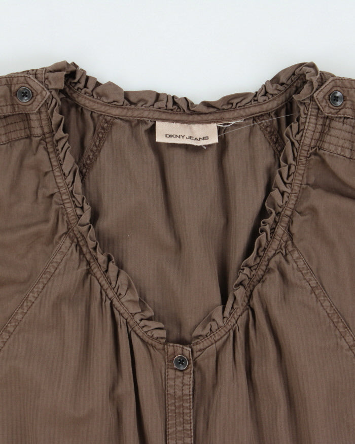 Vintage Y2k 2000s DKNY Button-up Cargo Dress - L