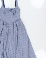 Christian Lacroix Gingham Drop Waist Linen Blend Dress - S