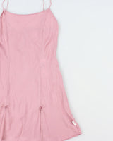 Vintage 1990s La Senza Silk Mini Slip Dress - S