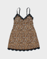 Vintage Y2k 2000s La Senza Leopard Print Slinky Slip Dress - S