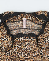 Vintage Y2k 2000s La Senza Leopard Print Slinky Slip Dress - S