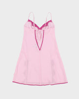 Vintage 2000s La Senza Sheer Backless Lace Trim Slip Dress - S