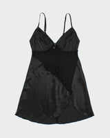 Vintage 2000s La Vie En Rose Lace Panel Beaded Slip Dress - M