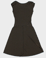 Vintage 2000s En Focus Polka Dot Synched Waist Dress - S