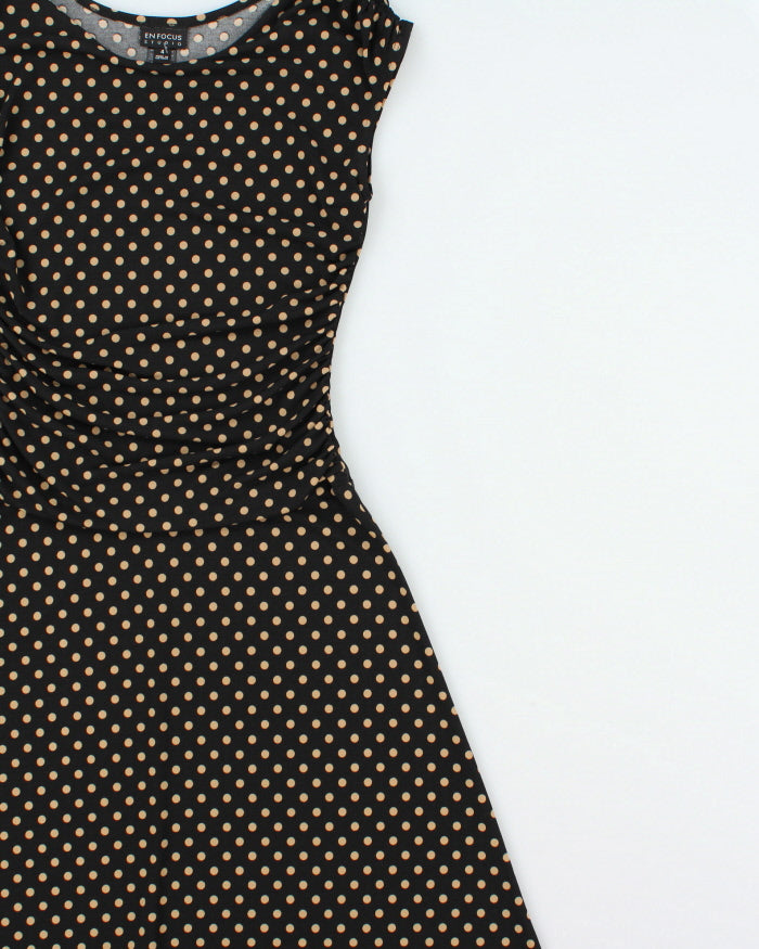 Vintage 2000s En Focus Polka Dot Synched Waist Dress - S