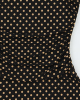 Vintage 2000s En Focus Polka Dot Synched Waist Dress - S
