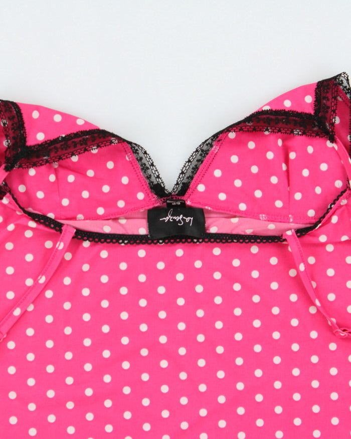 Vintage Y2k 2000s La Senza Polka Dot Slinky Slip Dress - S