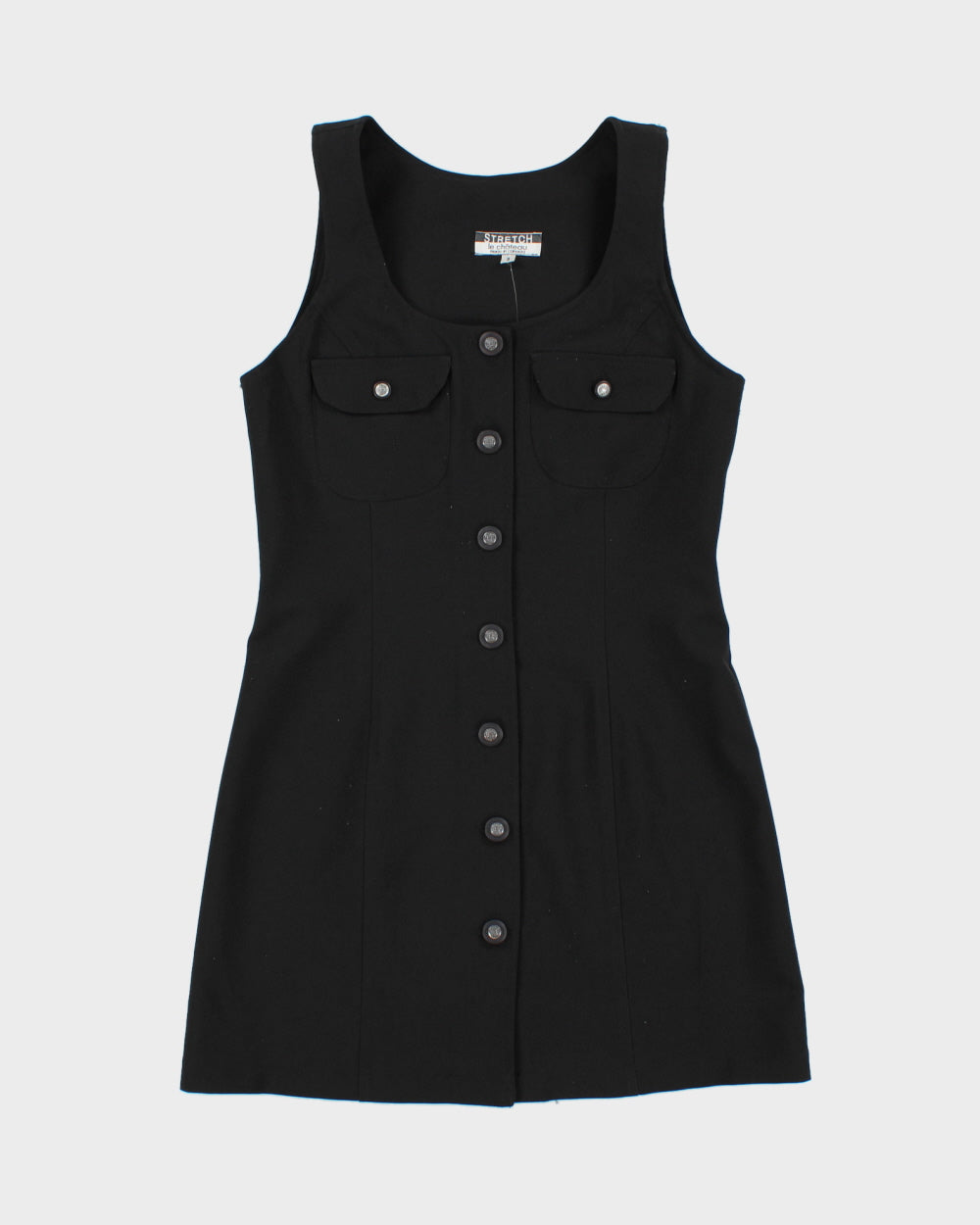 Vintage 1990s Le Chateau Button Through Mini Dress - M