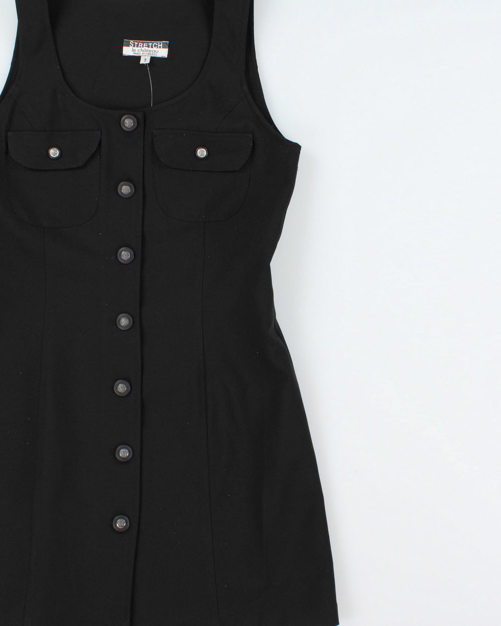 Vintage 1990s Le Chateau Button Through Mini Dress - M
