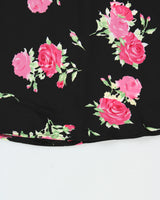 Vintage 1990s Dynamite Floral Halter Neck Midi Dress - S