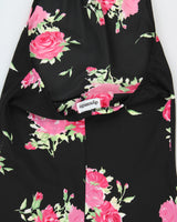 Vintage 1990s Dynamite Floral Halter Neck Midi Dress - S