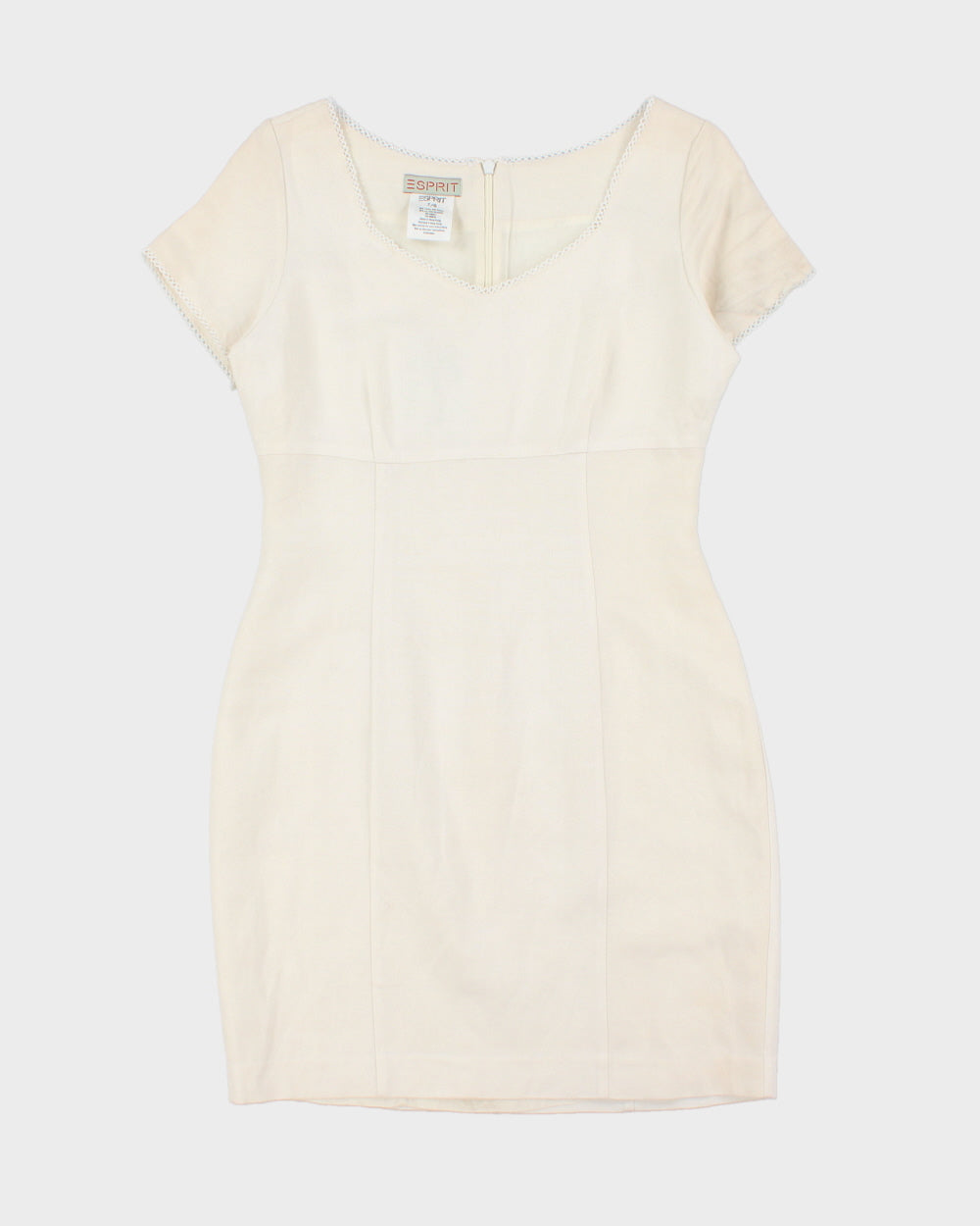 Vintage Esprit Linen Blend Lace Edge Dress - M