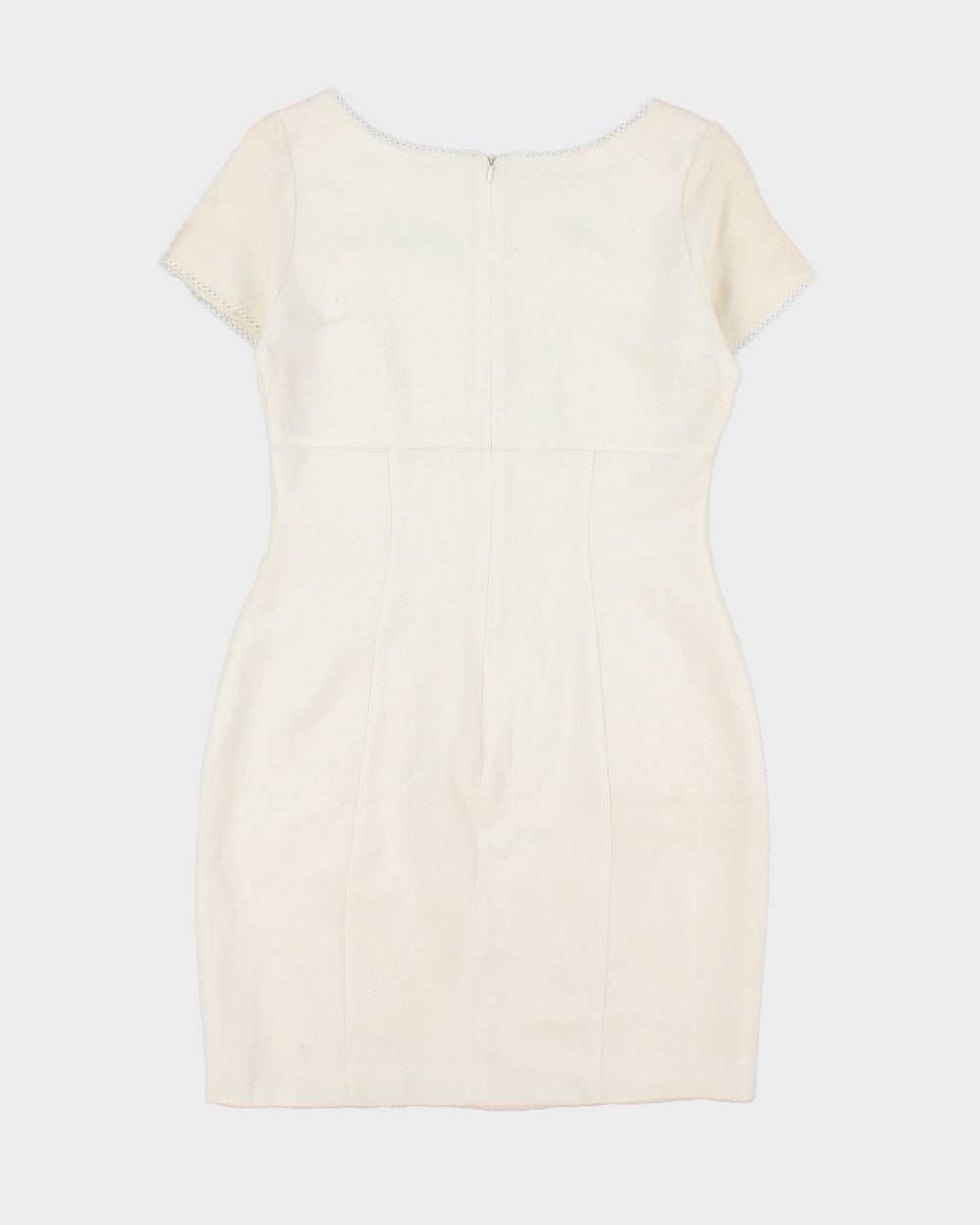 Vintage Esprit Linen Blend Lace Edge Dress - M