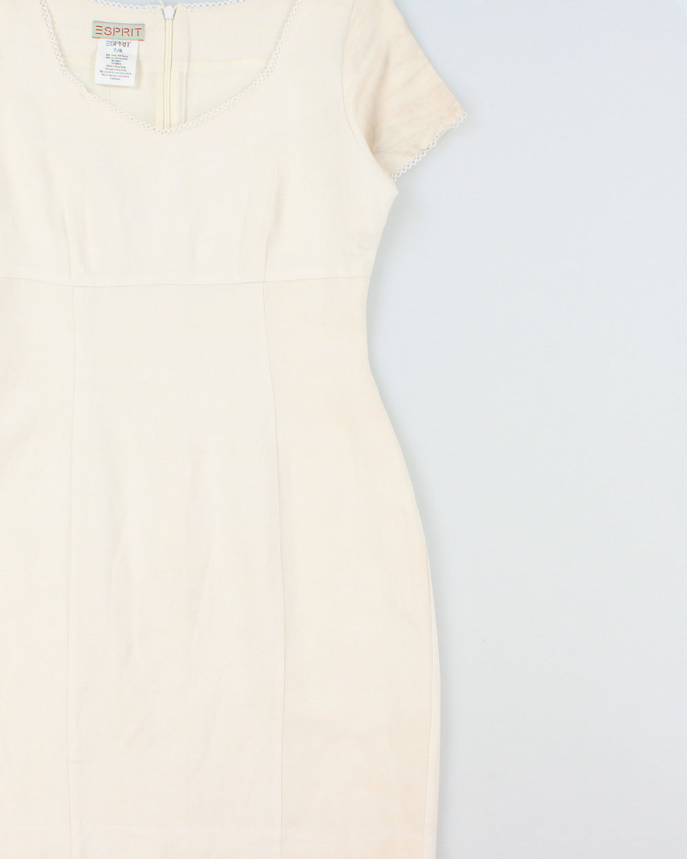Vintage Esprit Linen Blend Lace Edge Dress - M