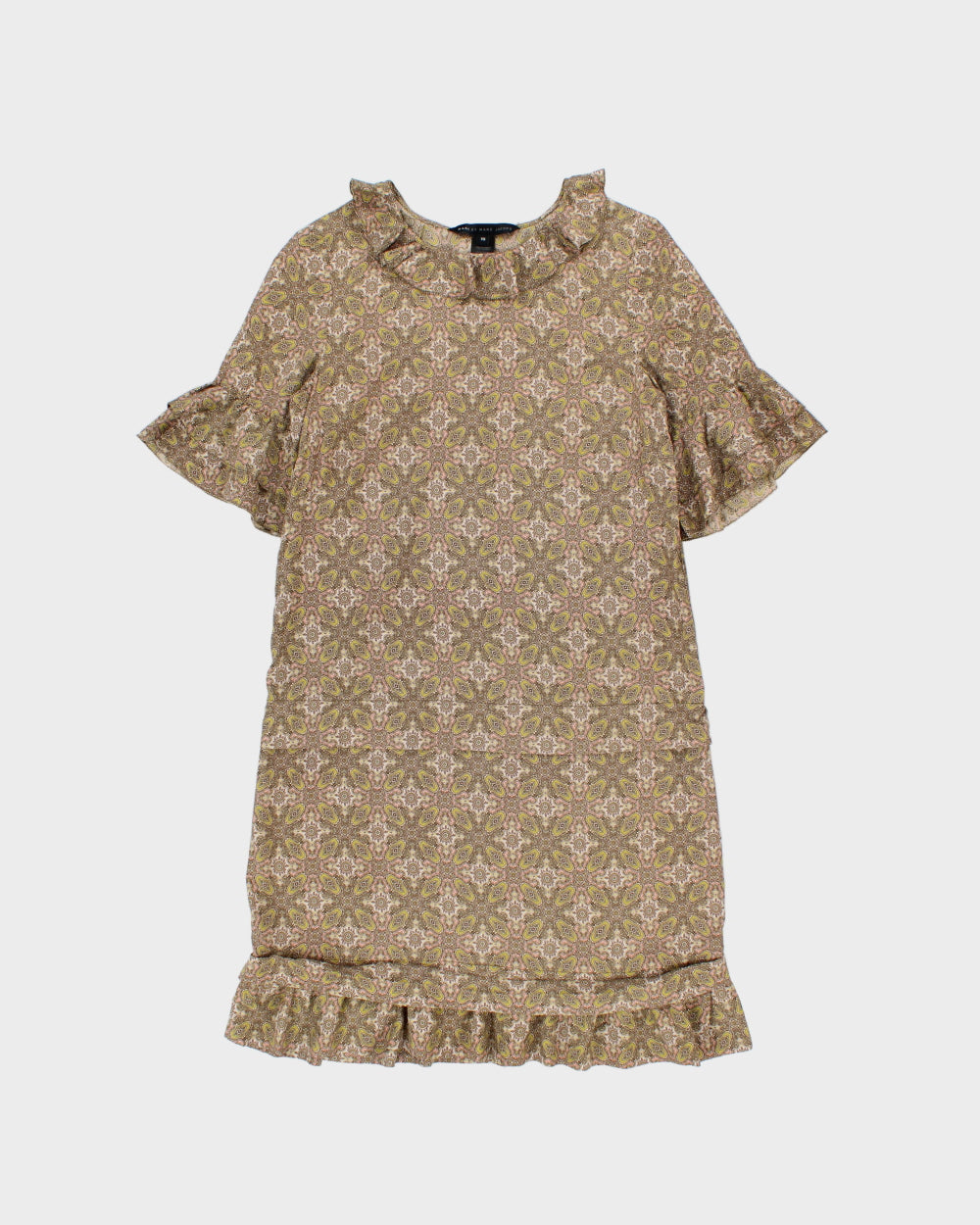 Vintage Marc By Marc Jacobs Ruffle Collar Silk Dress - XS