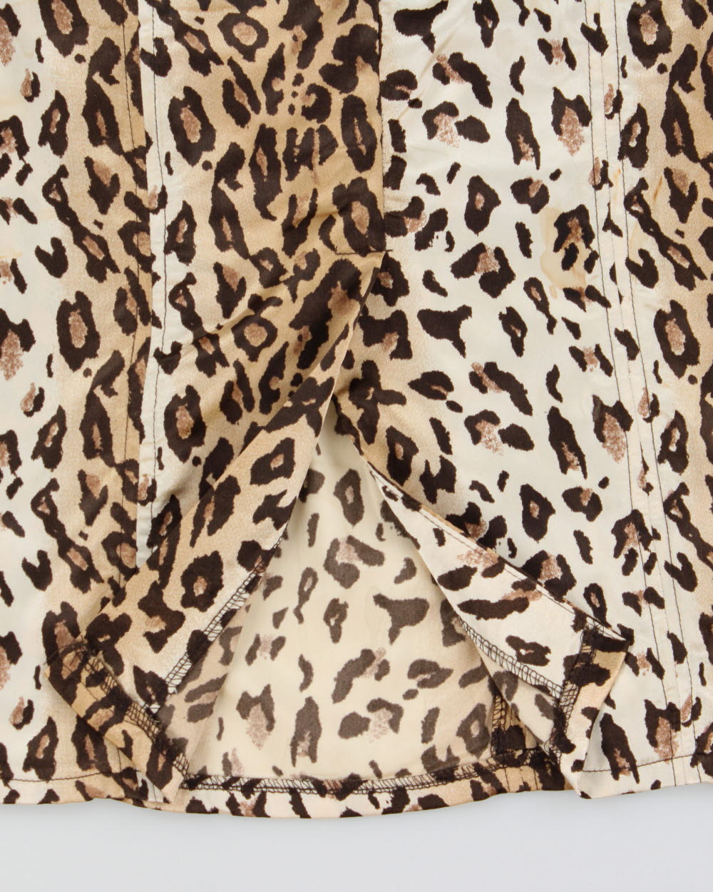 Vintage Y2k 2000s Costa Blanca Leopard Print Satin Bustier Dress - S