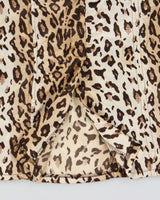 Vintage Y2k 2000s Costa Blanca Leopard Print Satin Bustier Dress - S