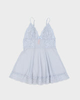Vintage Y2k 2000s La Vie En Rose Lace Trim Mesh Slip Dress - M