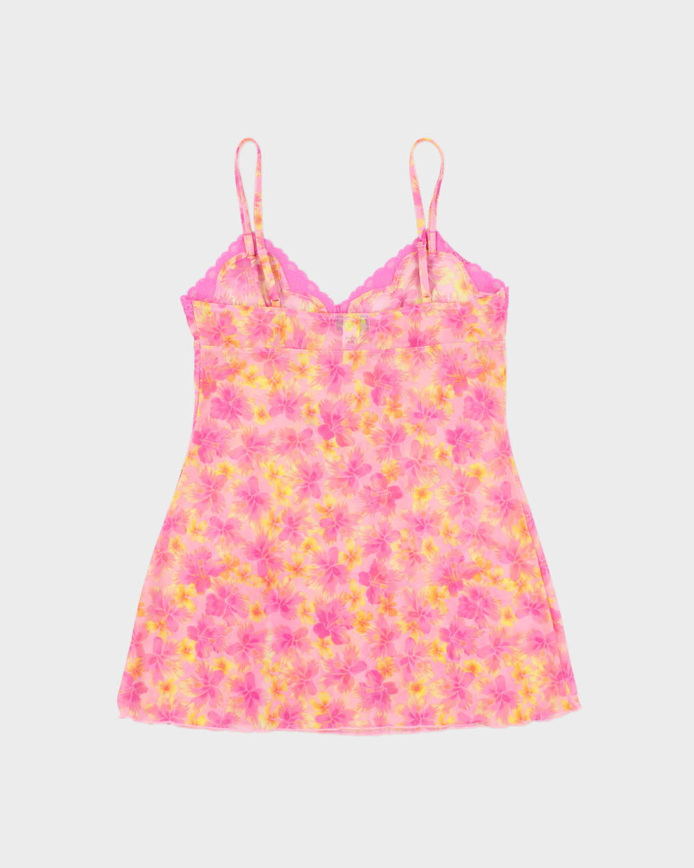 Vintage Y2k 2000s La Senza Floral Mesh Slip Dress - M