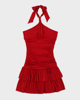 Vintage Y2k 2000s BCBG Max Azria Ruched Waist Halter Neck Rara Dress - S