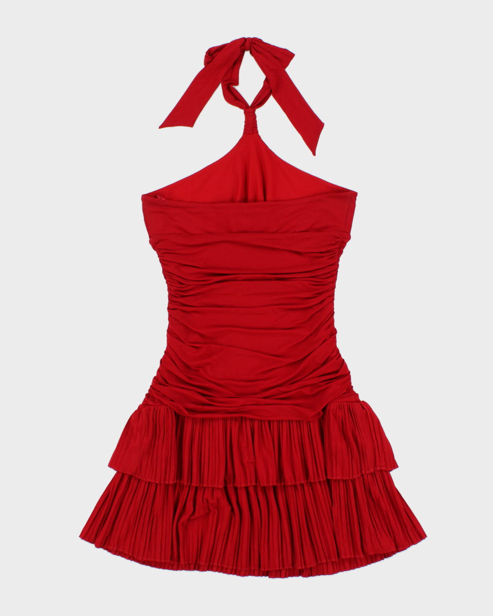 Vintage Y2k 2000s BCBG Max Azria Ruched Waist Halter Neck Rara Dress - S
