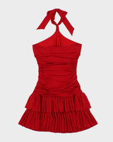 Vintage Y2k 2000s BCBG Max Azria Ruched Waist Halter Neck Rara Dress - S