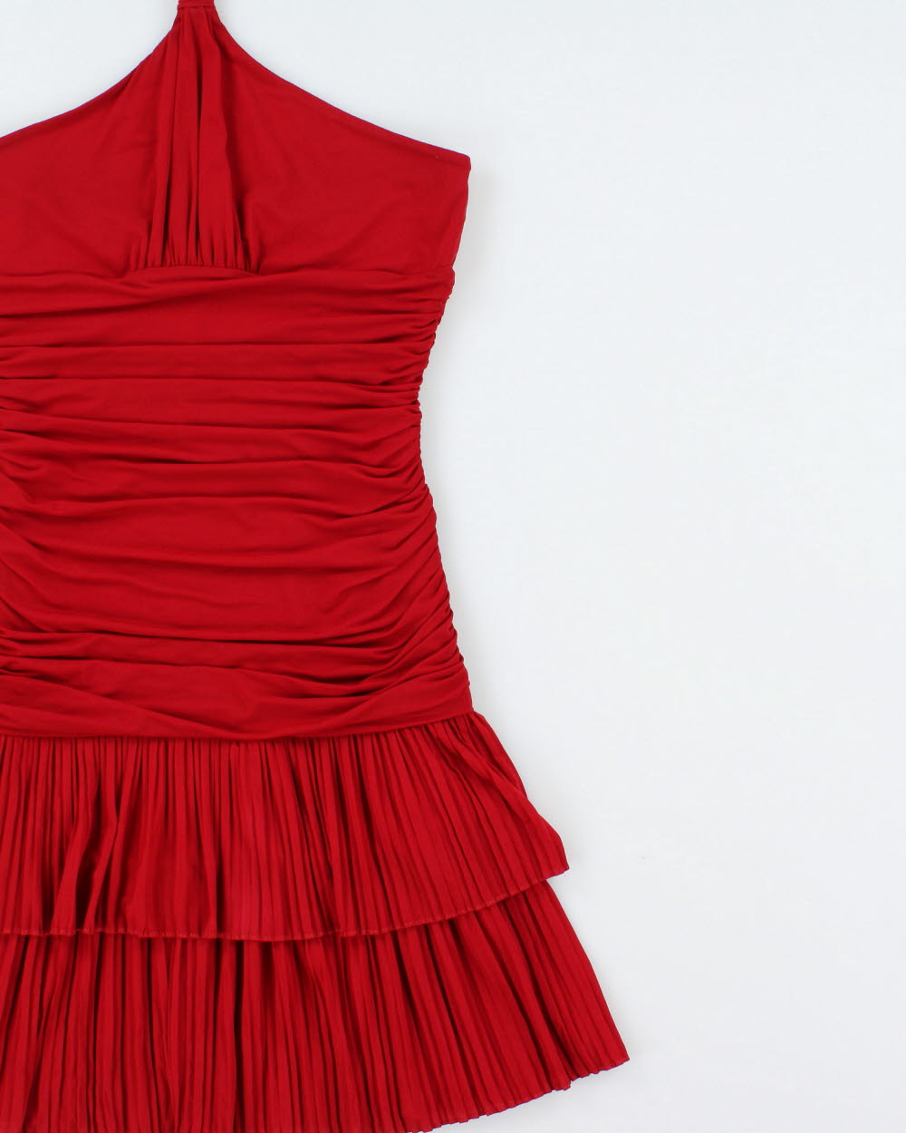 Vintage Y2k 2000s BCBG Max Azria Ruched Waist Halter Neck Rara Dress - S