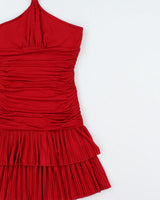Vintage Y2k 2000s BCBG Max Azria Ruched Waist Halter Neck Rara Dress - S