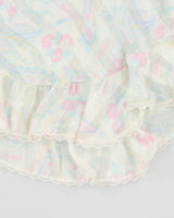 Vintage 1980s Silk &amp; Satin Sheer Paisley Pattern Slip Dress -M
