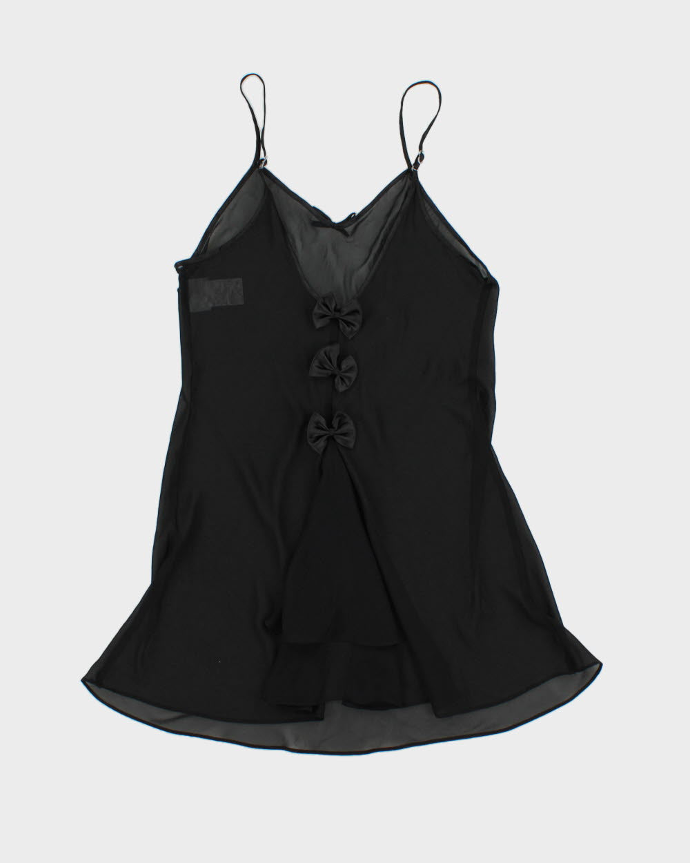 Vintage Y2K 2000s Secret Treasures Bow Detail Mesh Slip Dress - S