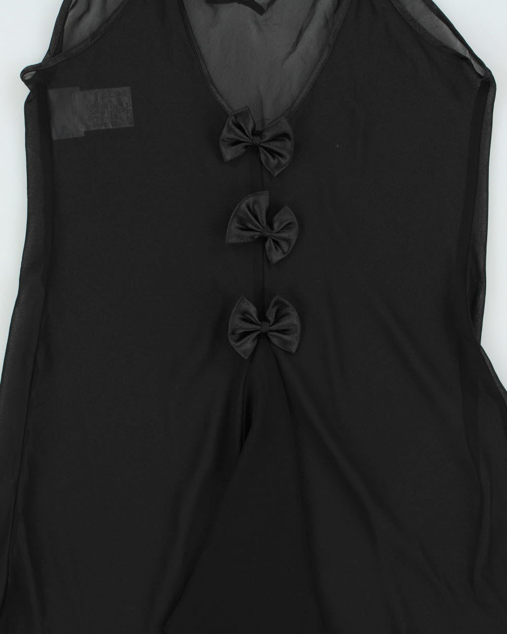 Vintage Y2K 2000s Secret Treasures Bow Detail Mesh Slip Dress - S