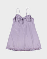 Vintage Y2K 2000s La Senza Satin Ruffle Hem Slip Dress - L