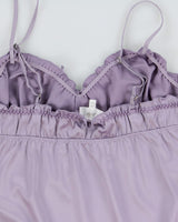 Vintage Y2K 2000s La Senza Satin Ruffle Hem Slip Dress - L