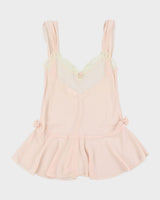 Vintage 1980s Christine Drop Waist Silk Slip Dress - S