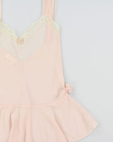 Vintage 1980s Christine Drop Waist Silk Slip Dress - S