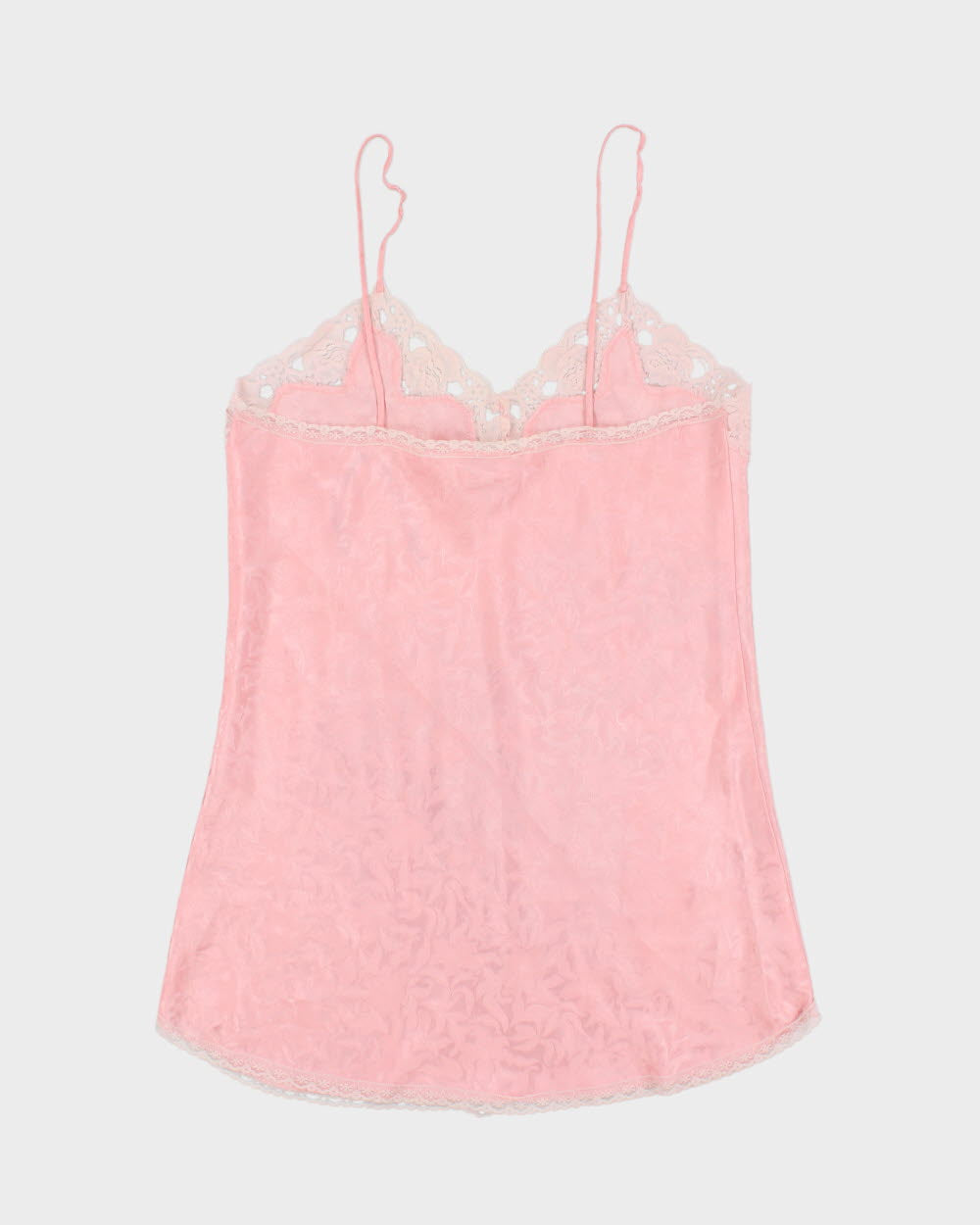 Vintage 1990s Silhouettes Lace Trim Slip Dress - M