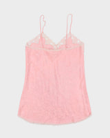 Vintage 1990s Silhouettes Lace Trim Slip Dress - M