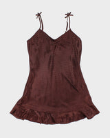Vintage Y2K 2000s Undercover Wear Polka Dot Satin Slip Dress - M