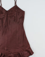 Vintage Y2K 2000s Undercover Wear Polka Dot Satin Slip Dress - M
