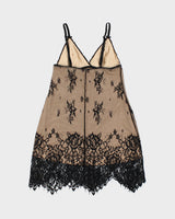 Vintage 2010s La Vie En Rose Lace Overlay Mini Dress - S