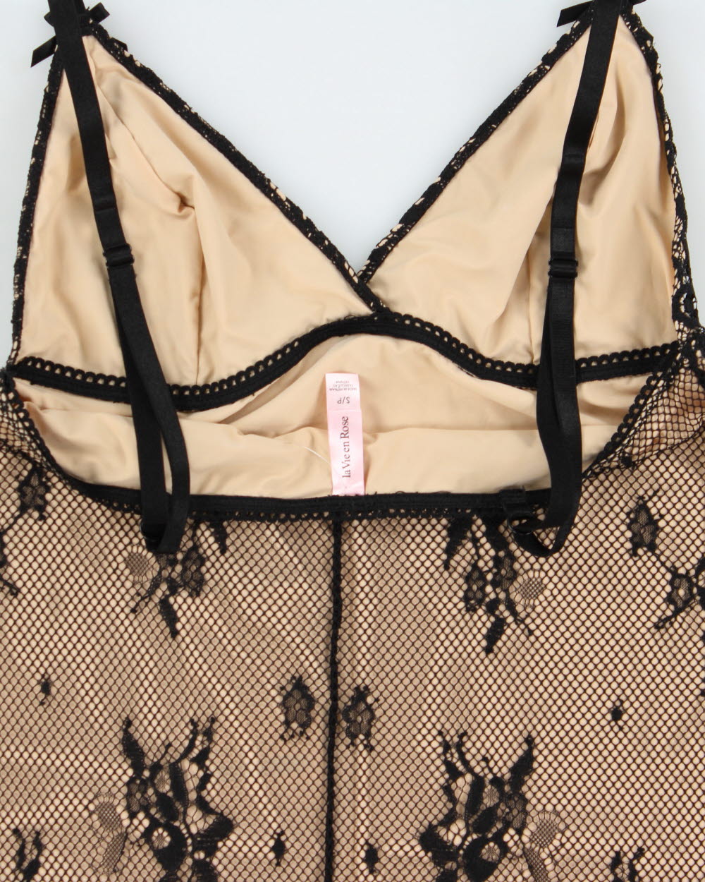 Vintage 2010s La Vie En Rose Lace Overlay Mini Dress - S