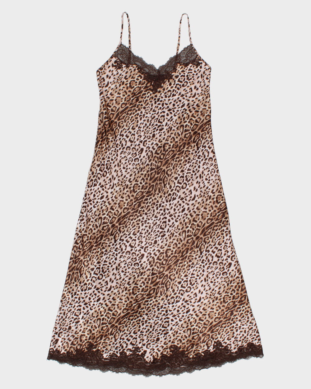 Vintage 2000s Jones New York Leopard Print Maxi Slip Dress - S