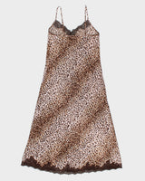 Vintage 2000s Jones New York Leopard Print Maxi Slip Dress - S