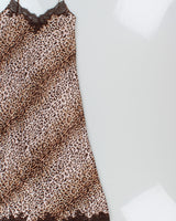 Vintage 2000s Jones New York Leopard Print Maxi Slip Dress - S