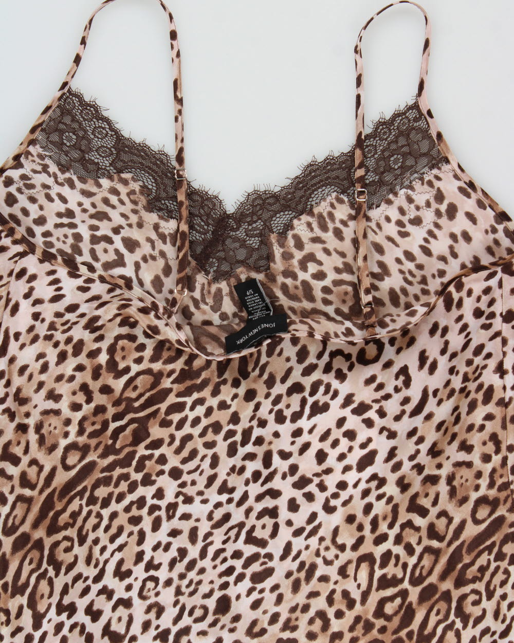 Vintage 2000s Jones New York Leopard Print Maxi Slip Dress - S